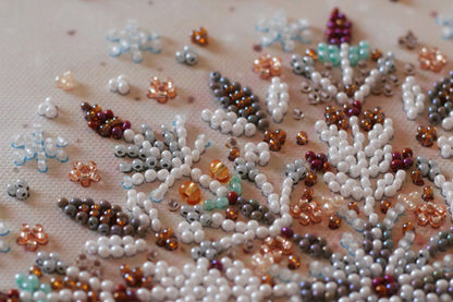 Bead Embroidery Kit Snowflake DIY Abris Art