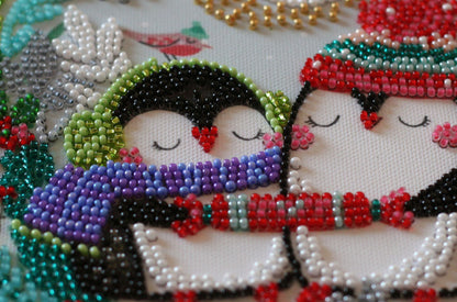 Bead Embroidery Kit Christmas DIY Abris Art