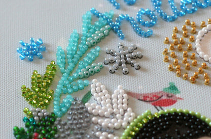 Bead Embroidery Kit Christmas DIY Abris Art