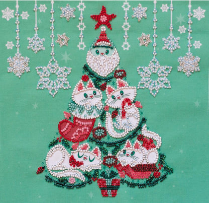 Bead Embroidery Kit Christmas tree DIY Abris Art