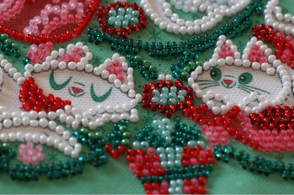 Bead Embroidery Kit Christmas tree DIY Abris Art