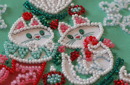Bead Embroidery Kit Christmas tree DIY Abris Art