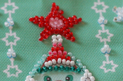 Bead Embroidery Kit Christmas tree DIY Abris Art