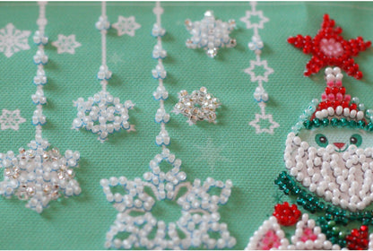 Bead Embroidery Kit Christmas tree DIY Abris Art