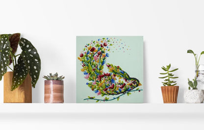 Bead Embroidery Kit Singing bird DIY Abris Art