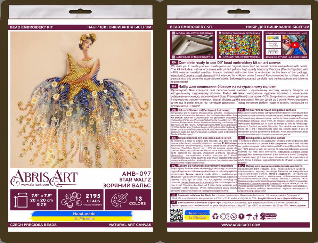 Perlenstickerei-Set Herzkönigin DIY Abris Art