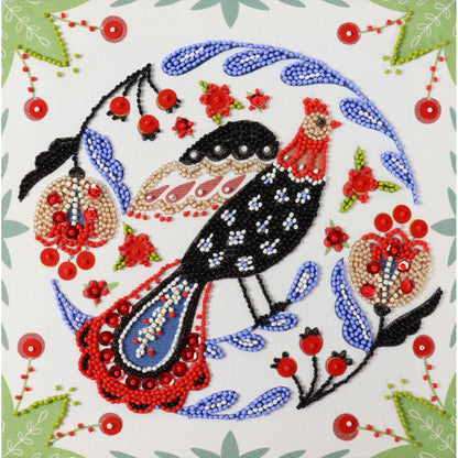 Bead Embroidery Kit Magic bird DIY Abris Art
