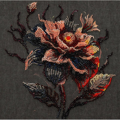 Bead Embroidery Kit Flower of the night DIY Abris Art