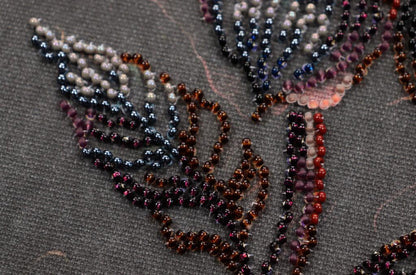 Bead Embroidery Kit Flower of the night DIY Abris Art