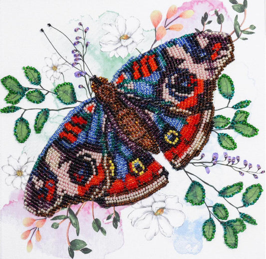 Bead Embroidery Kit Butterfly DIY Abris Art