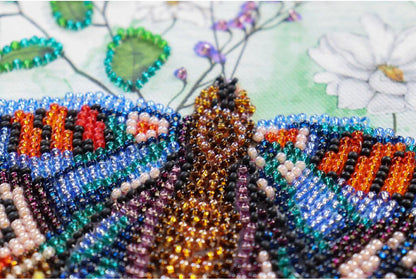 Bead Embroidery Kit Butterfly DIY Abris Art