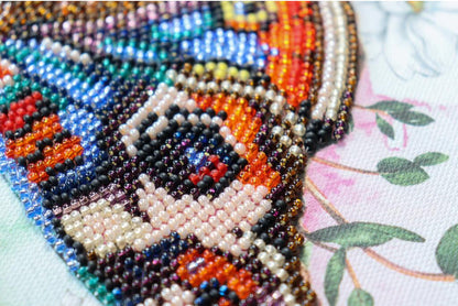 Bead Embroidery Kit Butterfly DIY Abris Art