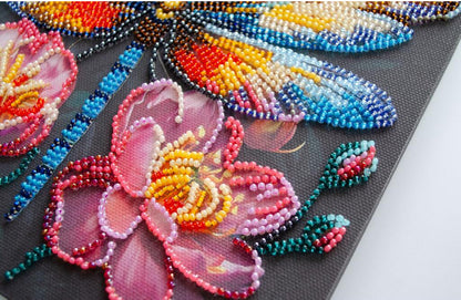 Bead Embroidery Kit Dragonfly DIY Abris Art