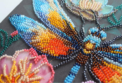 Bead Embroidery Kit Dragonfly DIY Abris Art