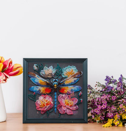 Bead Embroidery Kit Dragonfly DIY Abris Art