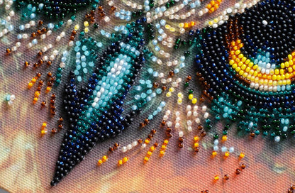 Bead Embroidery Kit Owl DIY Abris Art