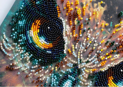 Bead Embroidery Kit Owl DIY Abris Art