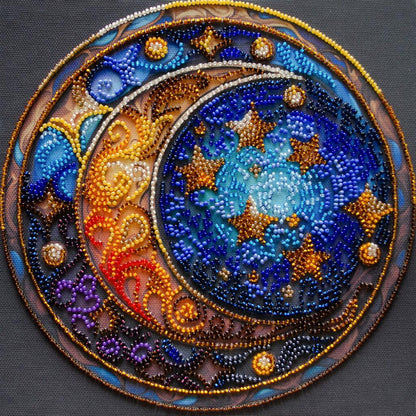 Bead Embroidery Kit Moon DIY Abris Art