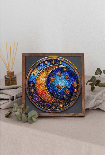 Bead Embroidery Kit Moon DIY Abris Art