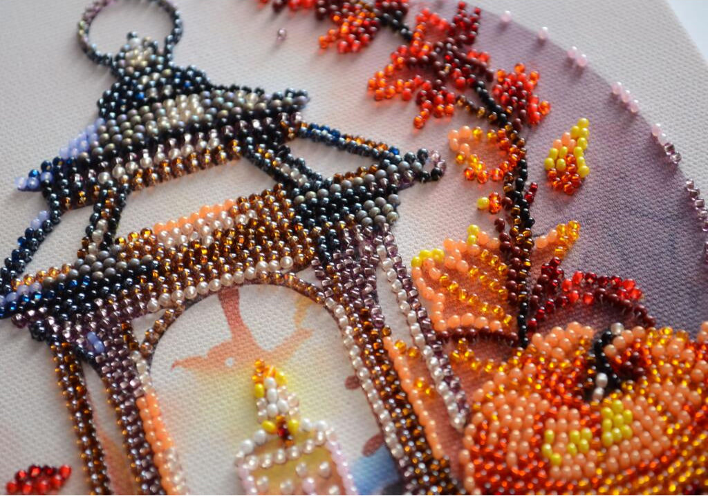 Bead Embroidery Kit Autumn Fall DIY Abris Art