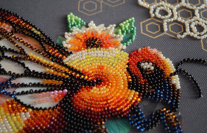 Bead Embroidery Kit Bee DIY Abris Art