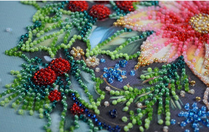 Bead Embroidery Kit Christmas Ball DIY Abris Art
