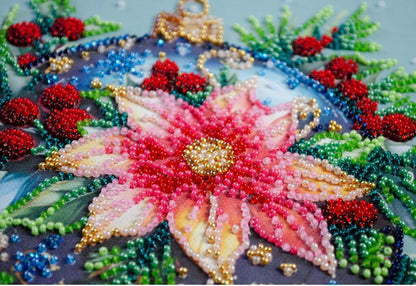 Bead Embroidery Kit Christmas Ball DIY Abris Art