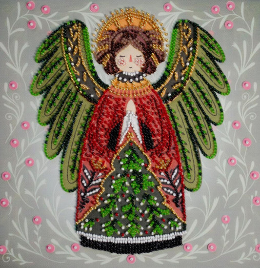 Bead Embroidery Kit Christmas Angel DIY Abris Art