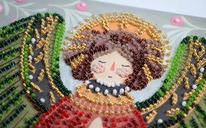Bead Embroidery Kit Christmas Angel DIY Abris Art
