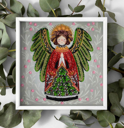 Bead Embroidery Kit Christmas Angel DIY Abris Art