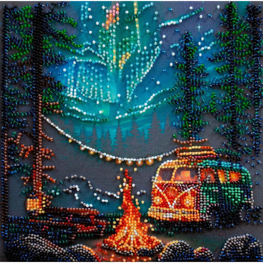 Bead Embroidery Kit Under the stars DIY Abris Art