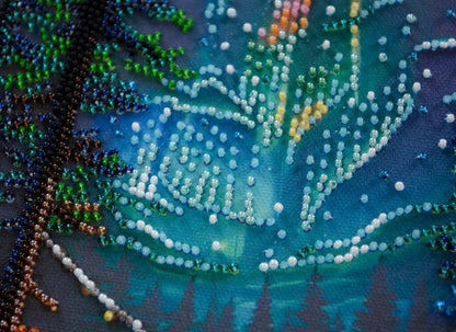 Bead Embroidery Kit Under the stars DIY Abris Art