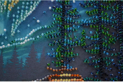 Bead Embroidery Kit Under the stars DIY Abris Art