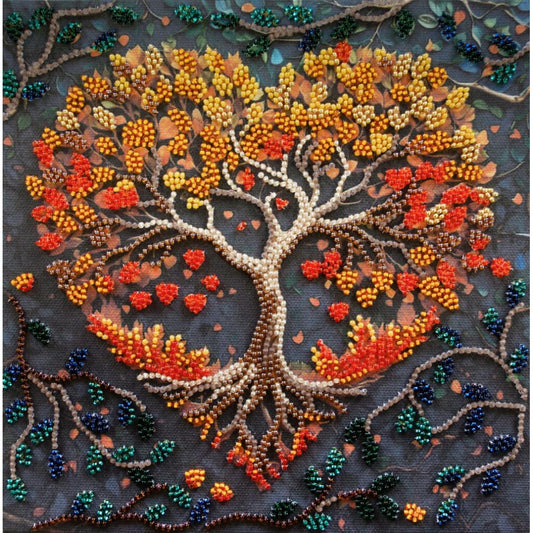 Bead Embroidery Kit Tree of Happiness DIY Abris Art