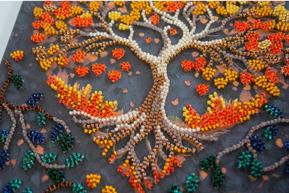 Bead Embroidery Kit Tree of Happiness DIY Abris Art