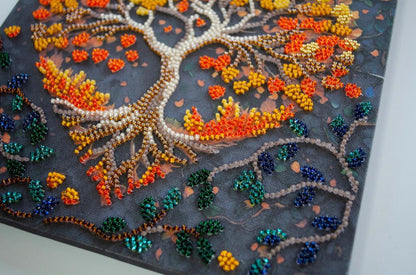 Bead Embroidery Kit Tree of Happiness DIY Abris Art