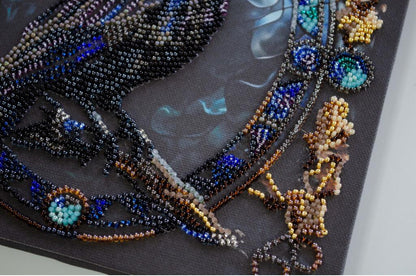 Bead Embroidery Kit Black Crow DIY Abris Art