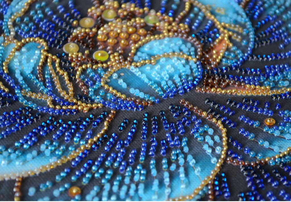 Bead Embroidery Kit Luxurious Flower DIY Abris Art