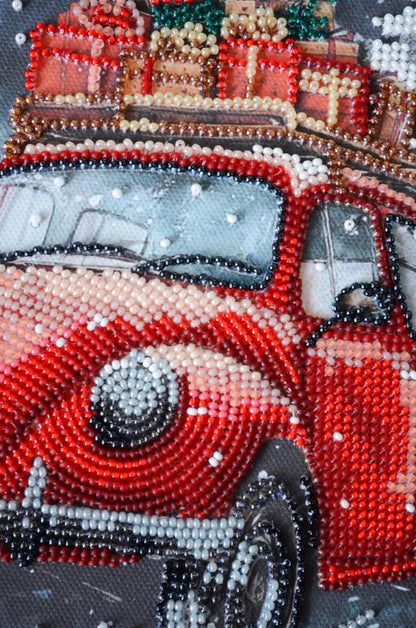 Bead Embroidery Kit Christmas presents DIY Abris Art