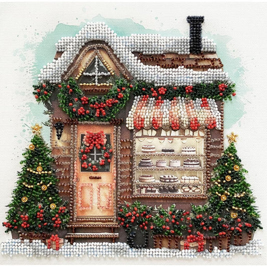 Bead Embroidery Kit Christmas Store DIY Abris Art