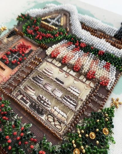 Bead Embroidery Kit Christmas Store DIY Abris Art