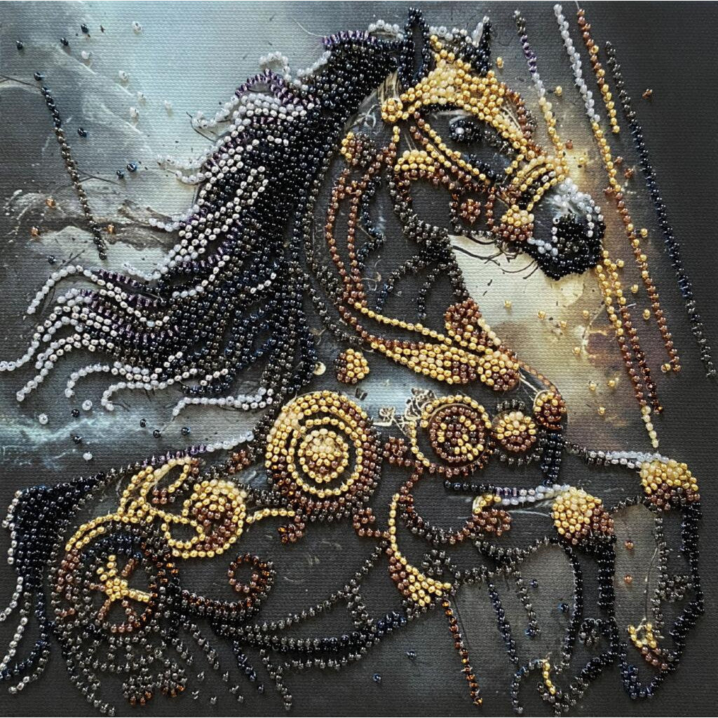Bead Embroidery Kit Horse DIY Abris Art