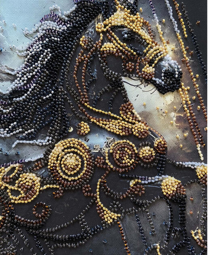 Bead Embroidery Kit Horse DIY Abris Art