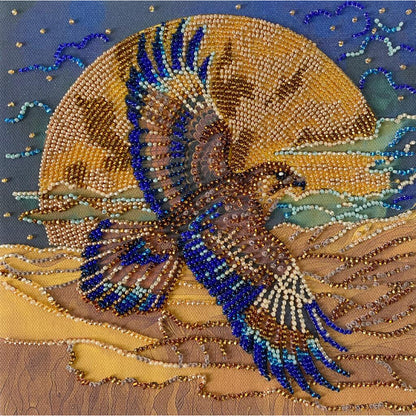Bead Embroidery Kit Golden Eagle DIY Abris Art