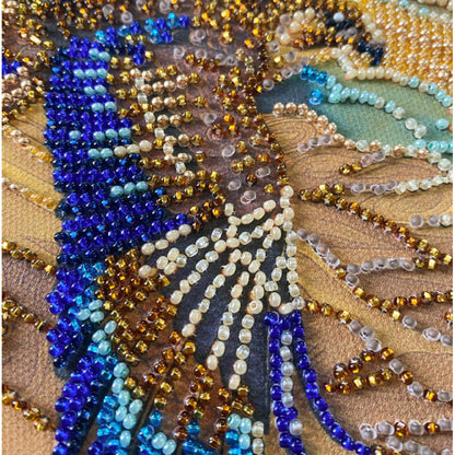 Bead Embroidery Kit Golden Eagle DIY Abris Art