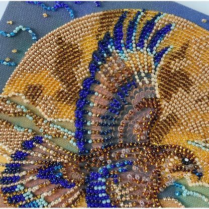 Bead Embroidery Kit Golden Eagle DIY Abris Art