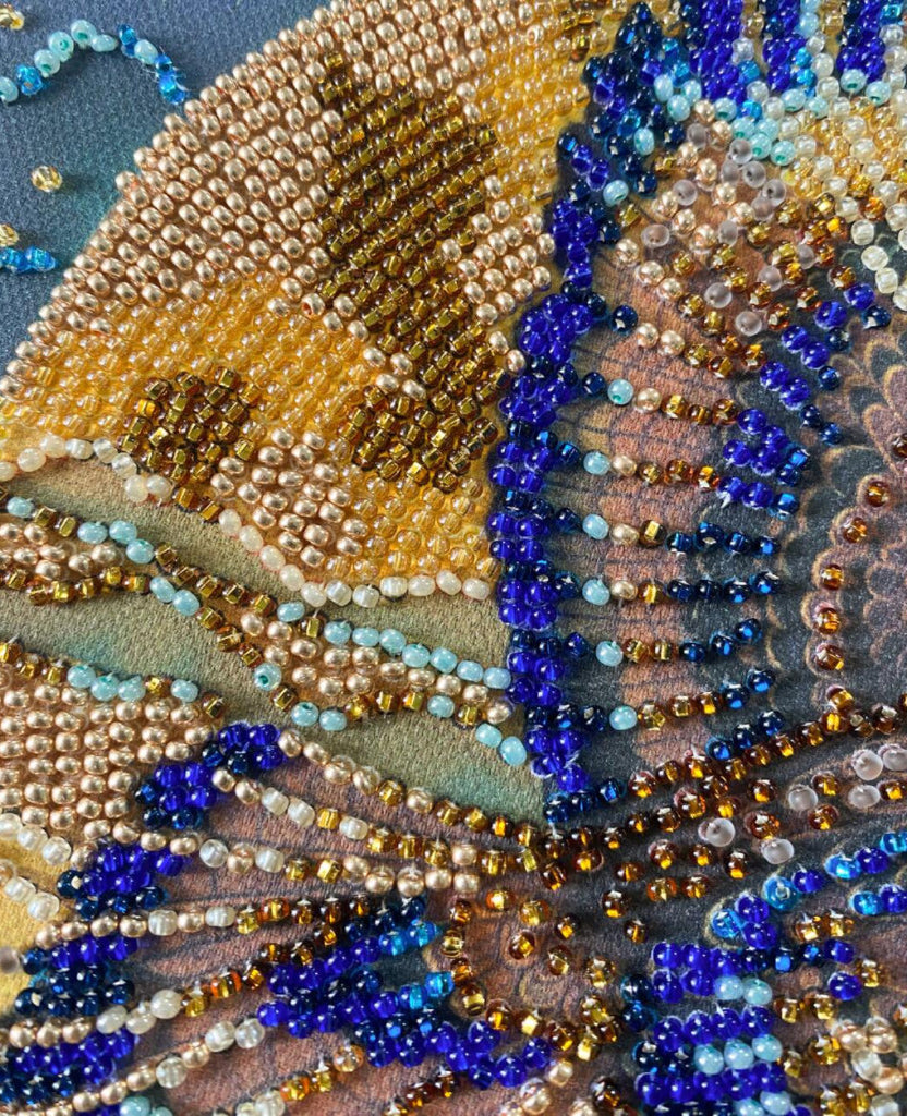 Bead Embroidery Kit Golden Eagle DIY Abris Art