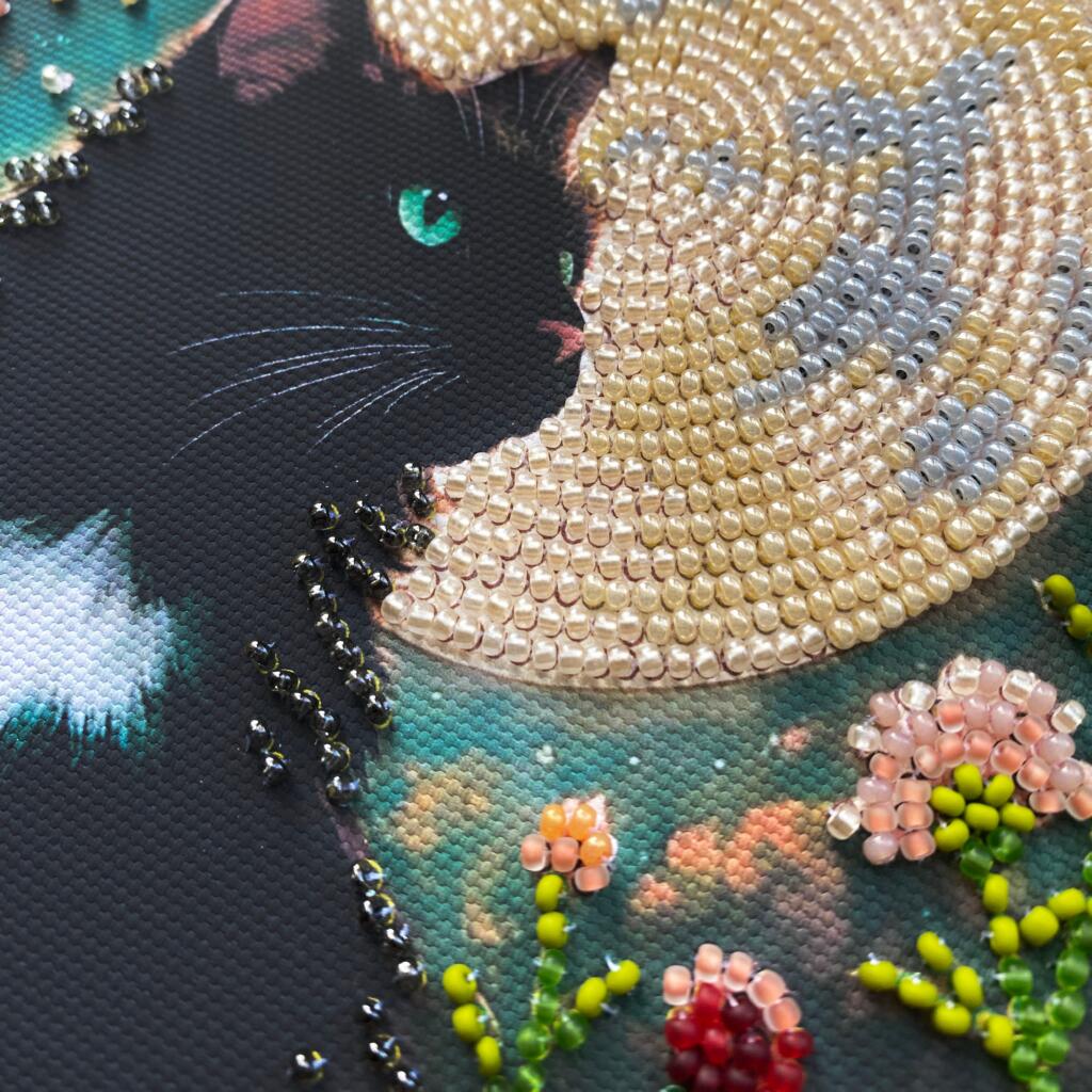 Perlenstickerei-Set Katze DIY