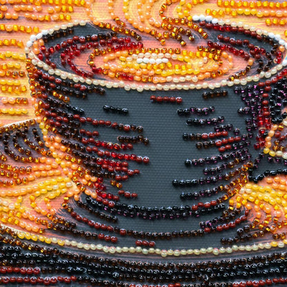 Bead Embroidery Kit Fragrant coffee DIY Abris Art