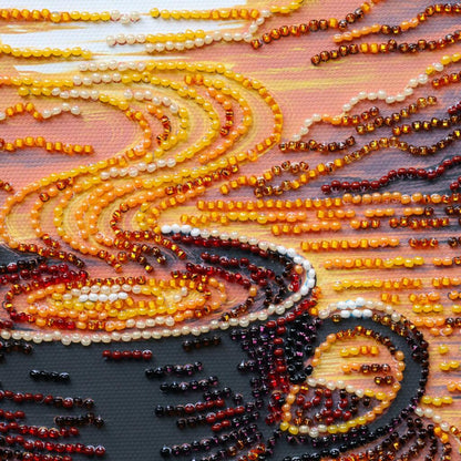 Bead Embroidery Kit Fragrant coffee DIY Abris Art